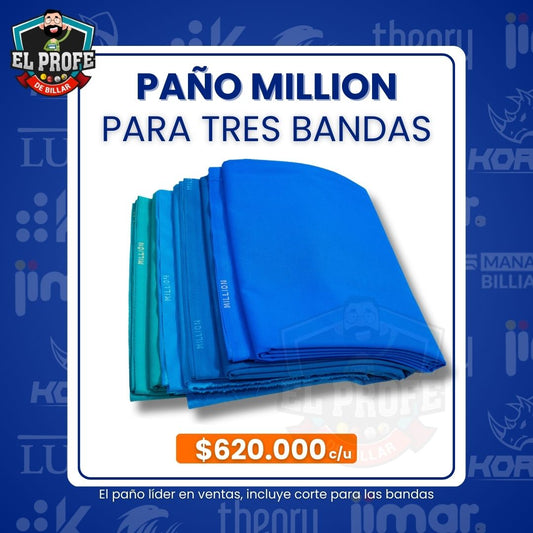 Paño de tres bandas Million