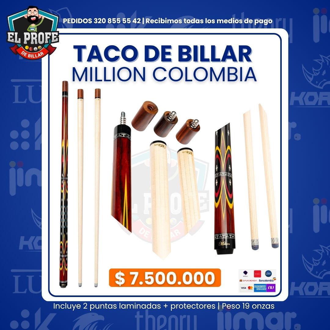 Taco de Billar Million Colombia