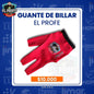 Guante de Billar | El Profe de Billar - Color Rojo | Mano Izquierda